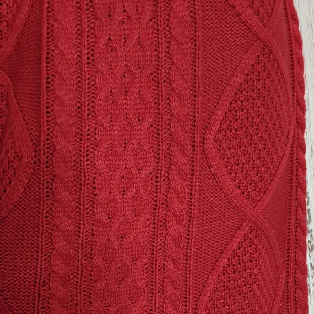 Fashion Nova Red Fisherman's Cable knit  Sweater Skirt Knee Length - Picture 2 of 9